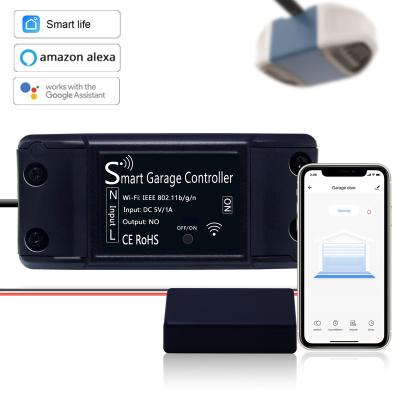 China Stable Wireless Garage Door Controller Alexa Tuya Smart WIFI Door Controller Flap Shutter Door Opener for sale