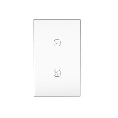 China Smart Home 2 Strip Tuya Switch View Aluminum Touch Screen Wifi Switch Smart Zigbee Wall Light Switch for sale