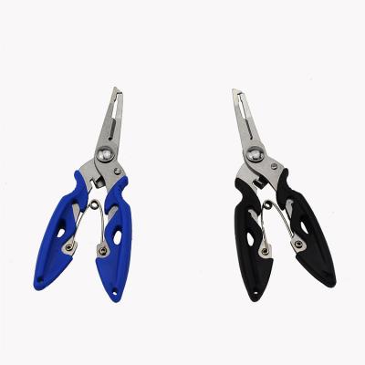 China Multifunctional stainless steel+abs fishing line scissors curved mouth fishing pliers for sale