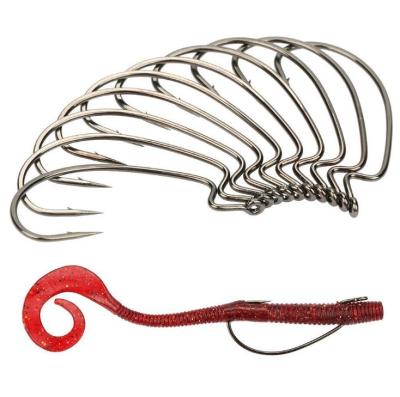 China High Carbon Steel Crank High Carbon Steel Hook With Lock Needle Set Sharp Fish Hook for sale