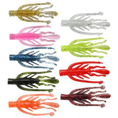 China Floating TPR Shrimp Ten Pcs 6.3cm/2.5g/bag With High Elastic Fish Luya Soft Bait Artificial Bait for sale