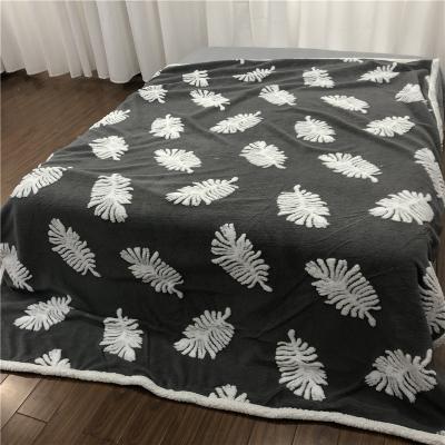 China B22021 Polyester Double Layer Anti-pilling King Size Autumn And Winter Super Soft Sherpa Covering Wholesale for sale