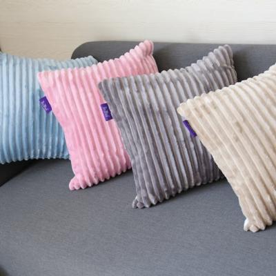 China Cheap Anti-Apnea Soild Fashion Comfortable Strip Flannel Fleece Pillow for sale