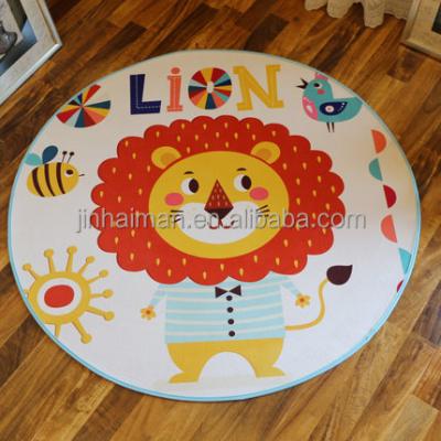 China Anti Slip Anti-Decubitus Thick Cardboard Animal Round Mat For Kids Custom Print Floor Mat for sale