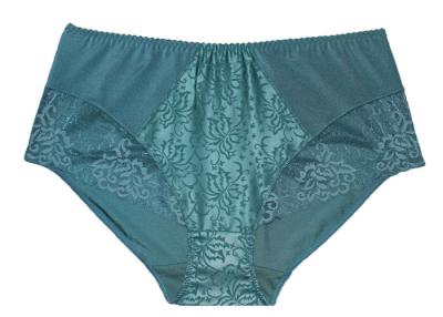 China Grace lace Middle Waist Plus Size Sexy Panties / Dark Green 2XL Jacquard Panties for sale