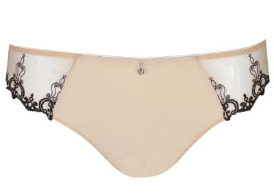 China Apricot / Grayish Gorgeous Embroidery Bikinis Panties For Women for sale