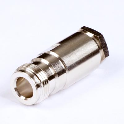 China Low Loss Brass N Jack Clamp Type RF Straight Female Coaxial Connector For LMR400 RG8 RG213 RG214 Cable for sale