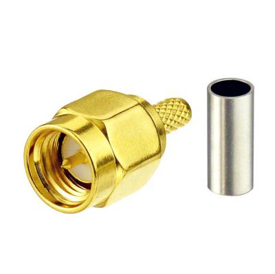 China High quality cheap price SMA antenna brass connector for RG316 RG174 LMR100 LMR195 coaxial cable for sale