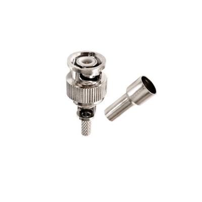 China RF Coaxial RF Connector BNC Coaxial Crimp Male Connector For RG174 RG178 RG223 RG179 RG58 Coaxial Cable for sale