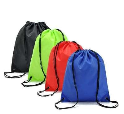 China 100% Polyester Wholesale Shopping Reusable Folding Drawstring Bags Eco - Friendly for sale