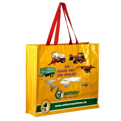 China 100% Eco Friendly Eco Friendly Images Printing Reusable Grocery Laminated PP Woven Bag for sale