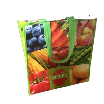 China Factory Wholesale Color Printing Fruit Woven Portable Double Sided Laminated PP Woven Bag Eco - Friendly for sale