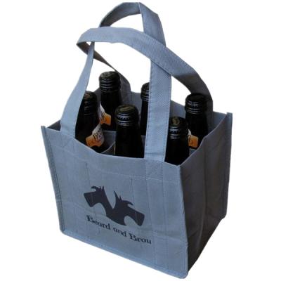 China 100% Eco-friendly Wholesale Custom Nonwoven Color Logo Eco Friendly Recyclable Supermarket Wine Shopping Bags for sale