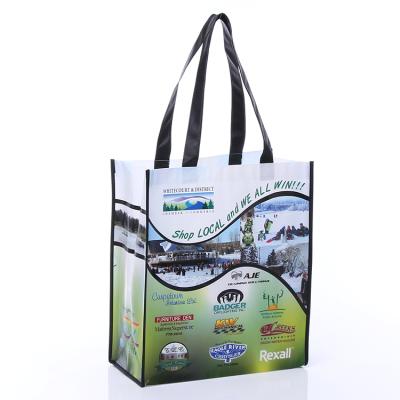 China 100% Eco-friendly Cheap Recycled Custom Printing Grocery Tote Shopping PP Nonwoven Bags for sale