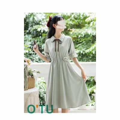 China Ladies Summer A24 Fashion Casual Short Sleeve Anti-Static Customized Floral Dress for sale