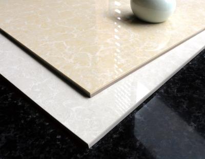 China Modern cheap price 24x24 beige porcelain interior double loading polished floor tiles for sale