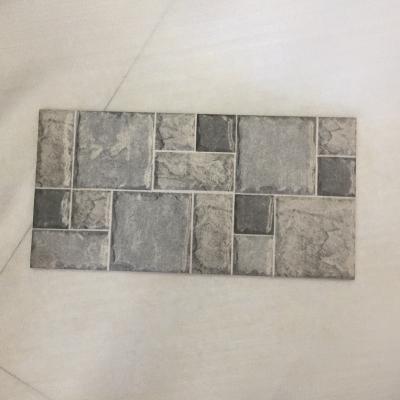 China Foshan Supplier Aokelan Villa Decoration Rustic Design 3D Stone Look Ceramic Tiles Exterior Walls 200x400mm for sale