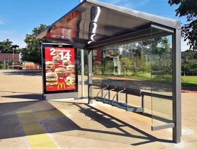 China Factory Direct Sales 2500 Nits 55inch Outdoor Floor Standing Digital Signage For Bus Shelter for sale