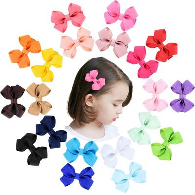 China Hair Decoration Mini Cute Kids Hair Bows 20 Colors hair clips for kids girls Sweet hairgrips for sale