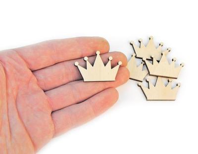 China Europe Wholesale DIY Laser Cut Wooden Crown To Shape Wooden Birthday Decorations for sale