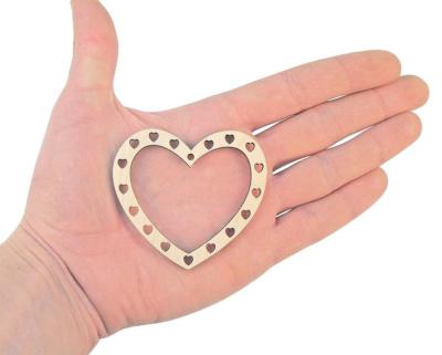 China Europe's Best Selling Laser Cut Wooden Heart for sale