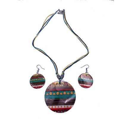 China BOHEMIA Printing Earrings Jewelry Costume Shell Necklace For Women for sale