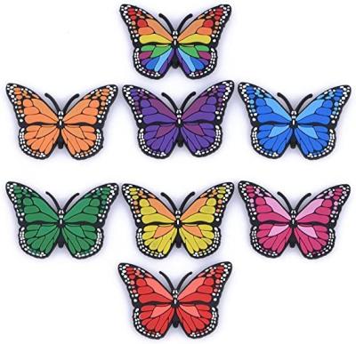 China 2021 Custom Made Eco-Friendly Cute Butterfly Cute Cartoon Shoe Buttons Sweet Charms Color.high Quality.washable.eco-friendly.colorful for sale