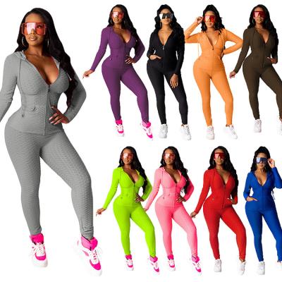 China CM770 Breathable Casual Chic 2 Piece Set Joggers Womens Hoodies & Workout Apparel for sale