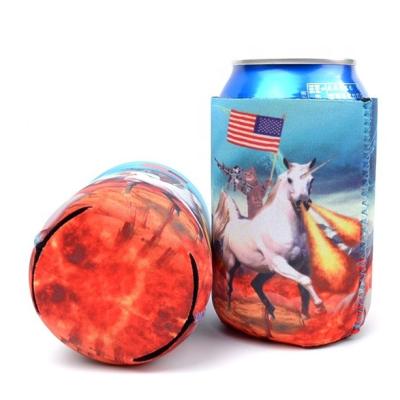 China OEM Insulated Printed Neoprene Beer Can Cooler Beer Can Holder / Can Cooler For Promotional for sale