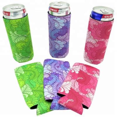 China Collapsible Slim Beer Can Insulated Cooler Bag For 500ml Beer Cans/Beer Bottle Cooler for sale