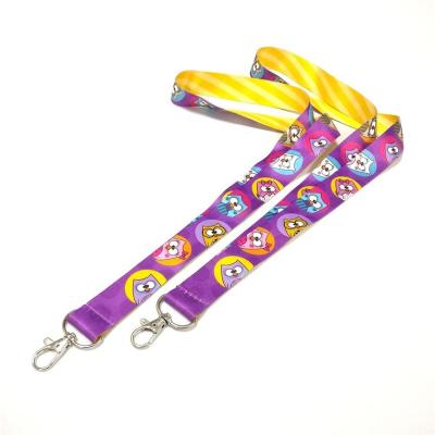 China Custom Polyester Sublimation Printing Polyester ID Badge Neck Lanyard No Minimum Order Quantity for sale