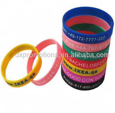 China CLASSIC Standard Bulk Silicone Wristbands Cheap Custom 100% Silicone Wristband for sale