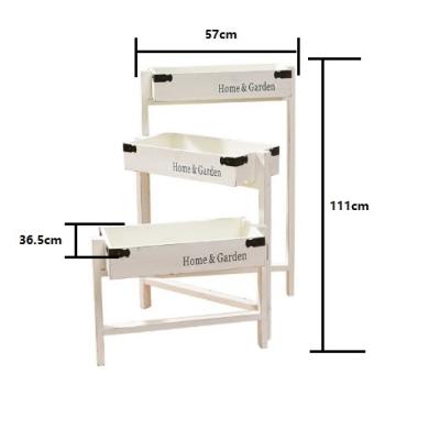 China American Style Multi Tier Plant Rack Wooden Flower Display Rack Wooden Shelf For Flower Pots Stand for sale