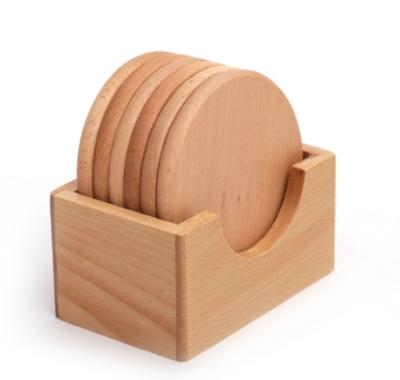 China Sustainable And Eco-Friendly Feature Wooden Material Wooden Cup Coaster for sale