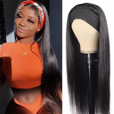 China Wholesale Straight/Wave Hair Wig Headband For Black Women, Remy Brazilian Human Hair, Straight Ponytail Hair Wig for sale