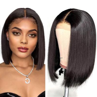 China Straight/Body/Water Wave/Loose Wave/Deep Wave 150% 180% Peruvian Hair HD Lace Front Bob Wig Straight Wholesale Glueless Hair Color Natural Swiss Lace Shorts for sale