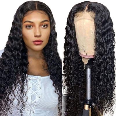 China Wholesale Straight Wave Wigs Curly Hair Lace Front Virgin Feep Wave Frontal Wig Cuticle Aligned Wigs Mink Raw Indian Hair Bulk for sale