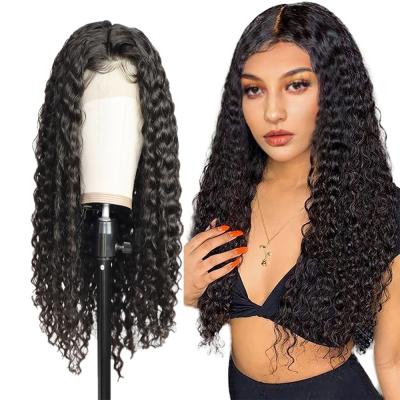 China Straight/Wave/Dangle Raw Virgin Wholesale Deep Wave Lace Front Human Hair Mink Brazilian Human Hair Wig Transparent Lace Front Human Hair Wigs for sale