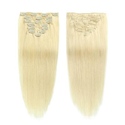 China Wholesale Straight Remy Virgin Clip In Hair 100% Cambodian Hair Extension Hair Vendors 613# Straight 27# for sale