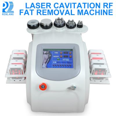 China Weight Loss Vacuum +40K Cavitation+RF +8 LipoLaser Body Slimming Machine Factory Price for sale