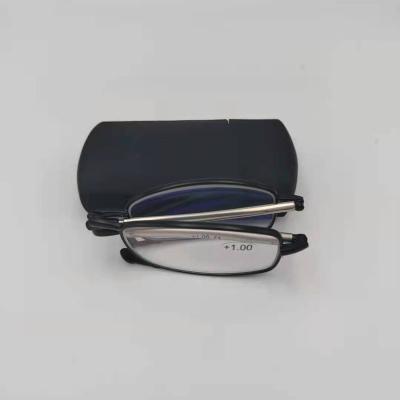 China Lightweight High Quality Adjustable Pocket Folding Reading Glasses With Case Anti-blue Lightweight Reading Glasses for sale