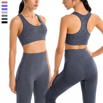 China High Quality QUICK DRY Seamless Yoga Clothing Set Seamless Yoga Set Women Fitness Set for sale