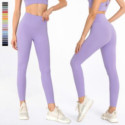 China Breathable Butt Lift Leggings Yoga Pants Lulu Leggings Pocket High Waist Women Yoga Pants Leggings for sale