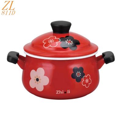 China Sustainable Pots 811D Enlozados Set Enamel Pot Casserole Pots for sale