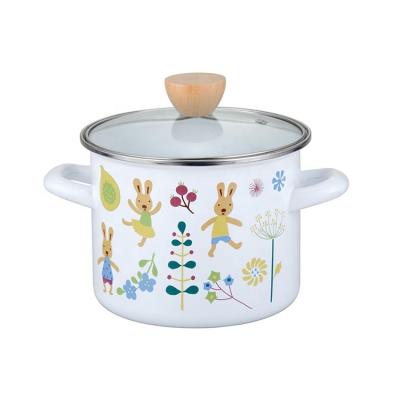 China Sustainable Enamel Cookware Sets Kitchen Cooking Enamel Enamel Cookware for sale