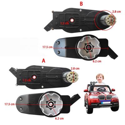 China Ride on Toy 6V 12V RS390 Motor Gearbox for Kids Electric Car, with Manual Clutch Gearbox, Sliding Kid Car Motor Gearbox for sale