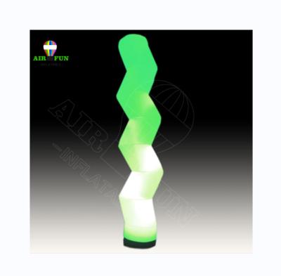 China Advertising/Event/Promotion/Decoration LED lighting inflatable pillar for celebration color changing spiral column for advertising decoration for sale