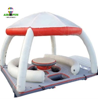 China PVC Airfun Manufacture inflatable water floating sofa toys ,Inflatable Water Floating Island Lounge for 2-10 people for sale