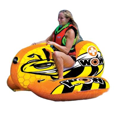 China PVC Airfun OEM Custom Sea Ski Jet PVC Inflatable Flying Towable Tube For Boating 1 Lounge Chair Speed Boat Water Tube Water Sport for sale