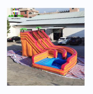 China Indoor & Outdoor Entertainment Airfun Commercial outdoor kids adults party jumping bouncy castle waterslide toboggan gonflable inflatable tropical water slide for sale